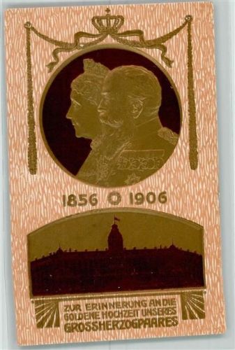 Karlsruhe 1906 Goldene Hochzeit unseres Großherzogpaares AK