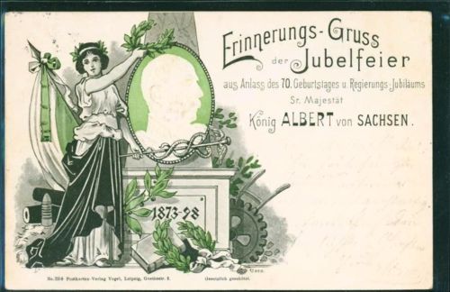 1898 Jubelfeier 70. Geburtstag König Albert AK