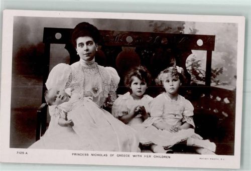 Princess Nicholas of Greece with her children Rotary Photo 7125 A