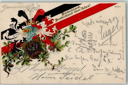 Marburg 1901 Patriotik Schwarz-Weiß-Rot