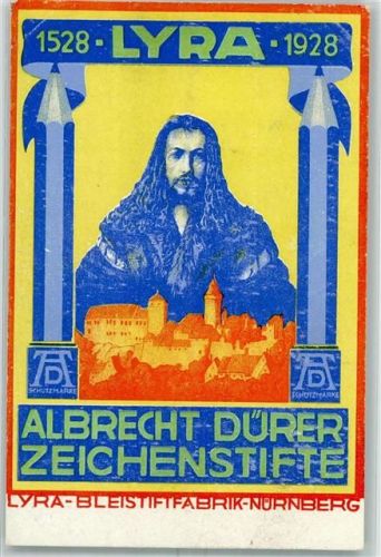 Nürnberg 1928 Lyra Albrecht Dürer Bleistifte AK