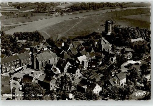 Blankenstein Fliegeraufnahme mit Burg