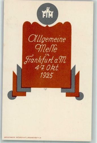 Frankfurt 1925 Messe sign. Albert Fuss AK