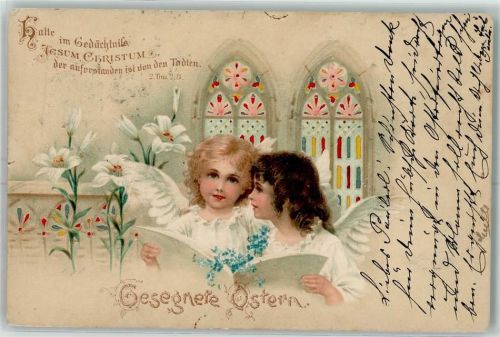Ostern Engel AK HGL 1902