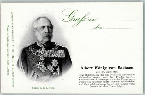 König Albert Das Grosse Jahrhundert Serie J Nr. 305 Adel Sachsen 1900