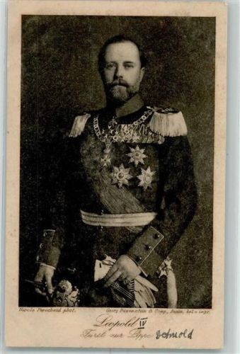 Fürst Leopold zu Lippe-Detmold in Uniform mit Orden AK Adel Schaumburg-Lippe