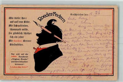 Bremen 1916 Roeder Federn AK