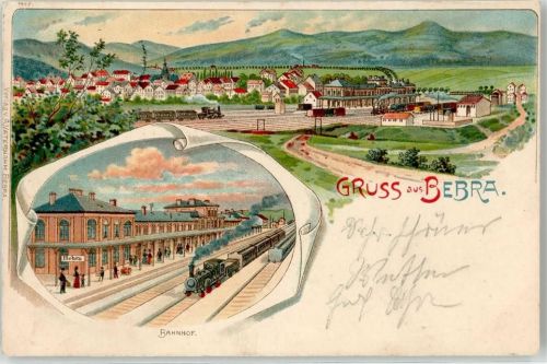 Bebra 1899 Bahnhof Eisenbahn