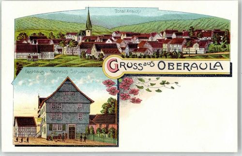 36280 W6435 Oberaula - Gasthaus Heinrich Schüssler Kirche