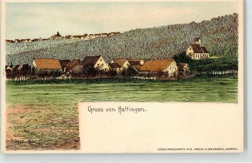 79576 W7858 Haltingen - sign. H.Daur Kirche