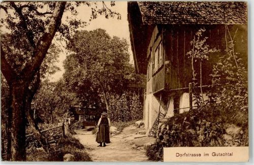 Gutach 1906 Dorfstraße Gutachtal