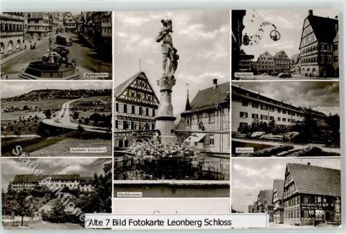 Leonberg Marktbrunnen Marktplatz VW Käfer Altenheim