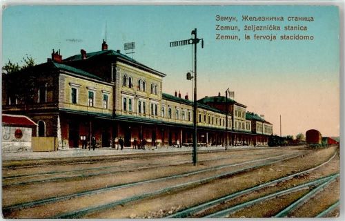 Zemun Semlin 1935 - Bahnhof
