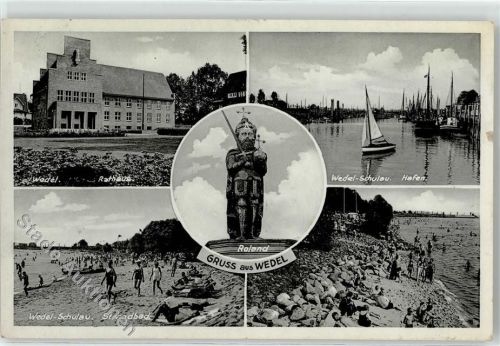 22880 W2000 Wedel - Rathaus Strandbad Hafen Roland