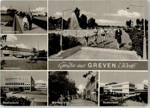 Greven Emsbrücke Gymnasium Realschule Schwimmbad Marktstraße