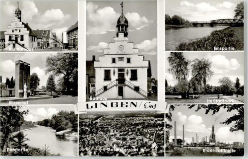 Lingen Rathaus Ehrenmal Ems Rathaus Stadtpark Erdölraffinerie