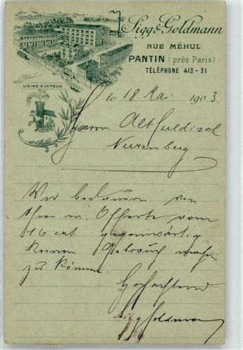 Pantin 1903 Fabrik