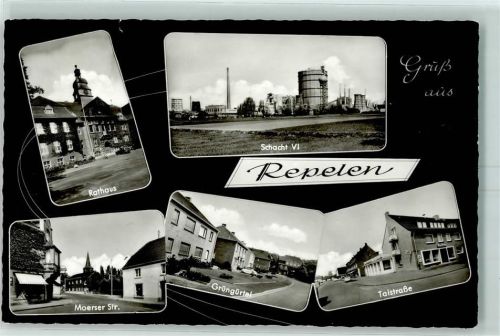 47441 W4130 Repelen - Rathaus Schacht VI Talstraße Grüngürtel Moerser Straße