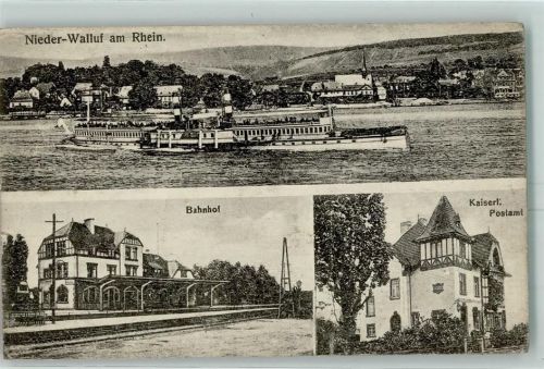 Niederwalluf Bahnhof Postamt Schiff