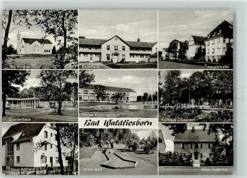 Bad Waldliesborn Kirche Badehaus Hauptstrasse Quellenhaus Haus Ackfeld Kurhaus Lindenhof Kurmittelhaus Minigolf