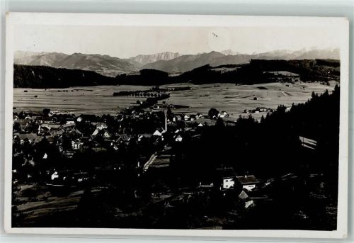 Peiting Blick vom Schlossberg BahnpostWeilheim Schongau Zug 2341