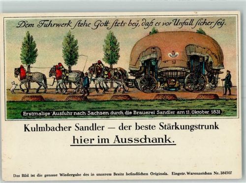 Kulmbach Kulmbacher Sandler , ertmalige Ausführ nach Sachsen anno 1831