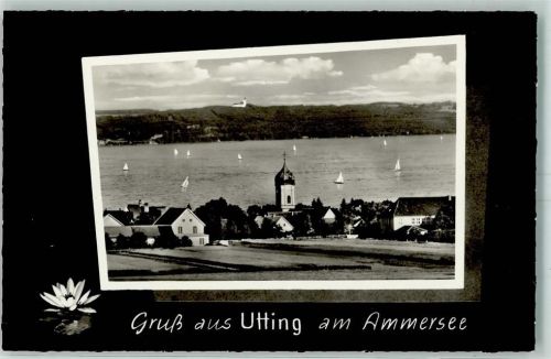 Utting Ammersee Blick gegen das Ostufer mit Kloster Andechs