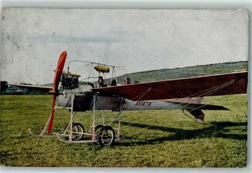 1913 Büchner auf Aviatik Eindecker AK