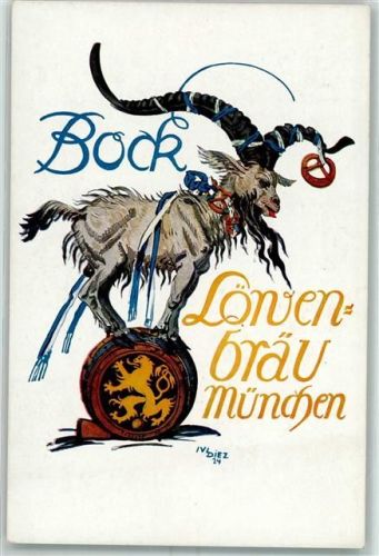 München sign. Ivi Diez Löwenbräu Osterbock AK