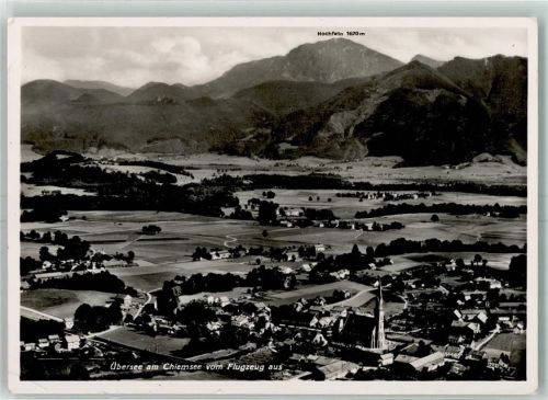 Übersee Fliegeraufnahme Kirche Hochfelln