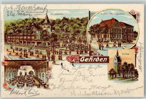 Gehrden 1898 Gasthaus Waldschlösschen H. Löchner Hotel Zum Ratskeller Kirche