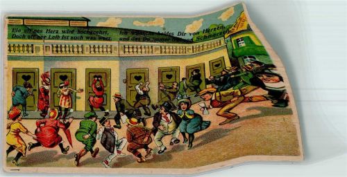 Massenandrang AK Toilette Lithographie