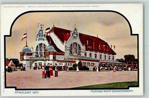 Düsseldorf 1902 Festhalle sign. H.H. AK