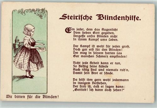 Steirische Blindenhilfe Spendenkarte