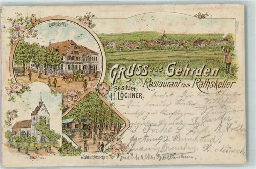 Gehrden 1897 Gasthaus Zum Ratskeller H. Löchner Kirche Waldschlösschen