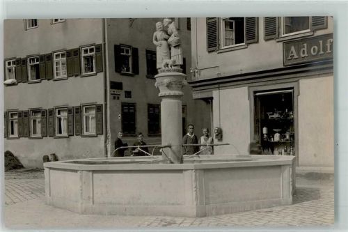 71063 W7032 Sindelfingen Privatfoto AK Obere Vorstadt Brunnen Ort lt. Stempel
