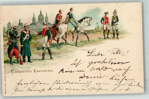 Spanische Armee Ejercito Espanol Pferd Uniform Mann Schwert