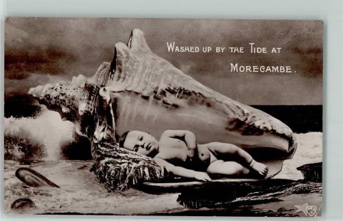 Morecambe 1912 Baby Muschel Fotomontage