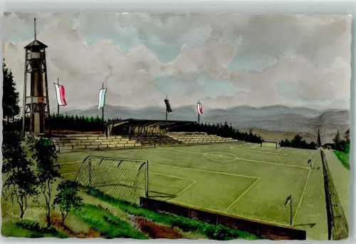 Presseck Alfred Bodenschatz Sportstätte Sportplatz Turm Fahnen Fußball