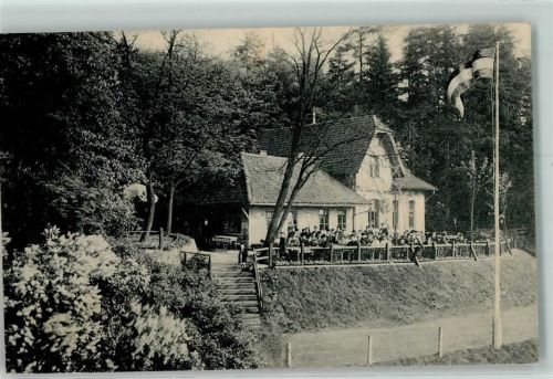 Stade 1913 Schützenhaus auf dem SchwarzenbergeTerrasse Fahne