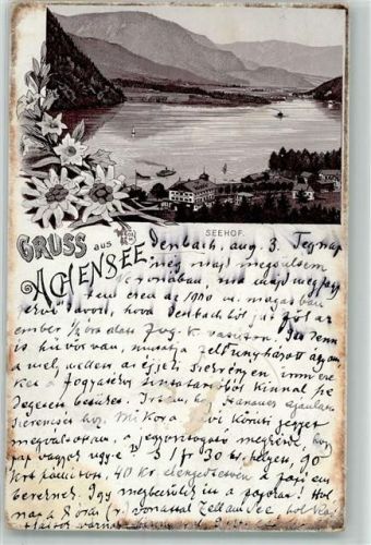 6200 Jenbach Lithographie Seehof Blumen Achensee