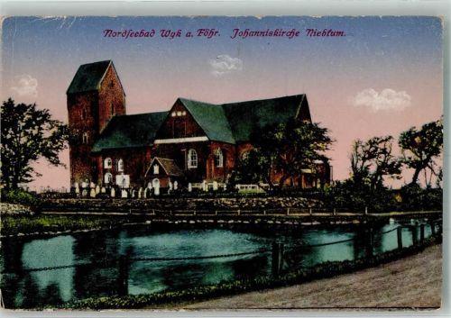 Nieblum Johanniskirche mit Friedhof Verlag Glückstadt & Münden Nr. 69594