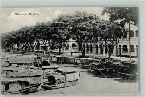 Guangzhou Shameen Canton Insel Boot Schiff Hafen