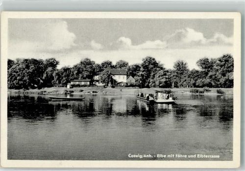 Coswig Elbe m. Fähre u. Elbterrasse