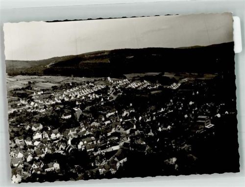 Großalmerode Fliegeraufnahme des Ortes mit Ev. Kirche Foto Original aus Archiv eines Ansichtskartenverlages Ort handschriftlich