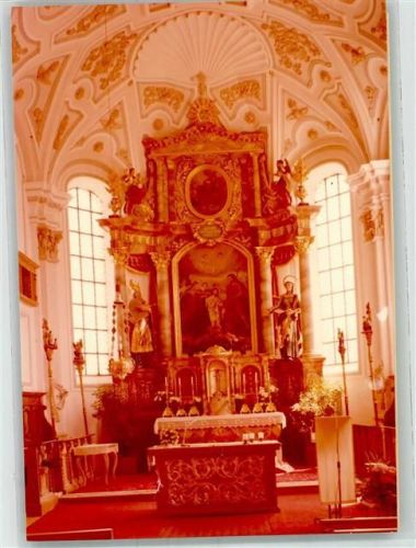 Irschenberg Hochaltar der Pfarrkirche St. Johannes der Täufer Foto Original aus Archiv eines Ansichtskartenverlages