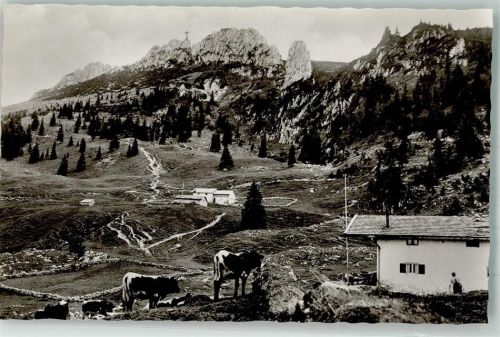 Gorialm Foto AK Berghütte mit Kampenwand