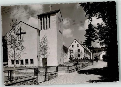 Großalmerode Kirche St. Bonifatius Foto Original aus Archiv eines Ansichtskartenverlages Ort handschriftlich