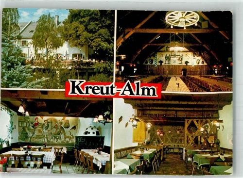 Kreutalm Werbe AK Alpengasthaus Cafe Kreut-Alm Gaststube
