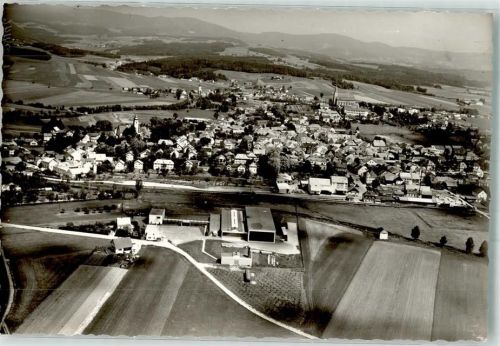 Hengersberg Fliegeraufnahme Ort handschriftlich Foto Original aus Archiv eines Ansichtskartenverlages